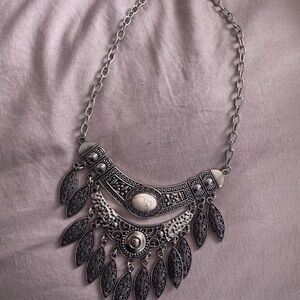 Elegant Silver Statement Necklace